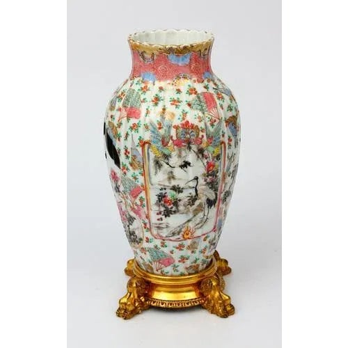 Porcelain Vase on a Bronze Base For Sale - Image 6 of 11