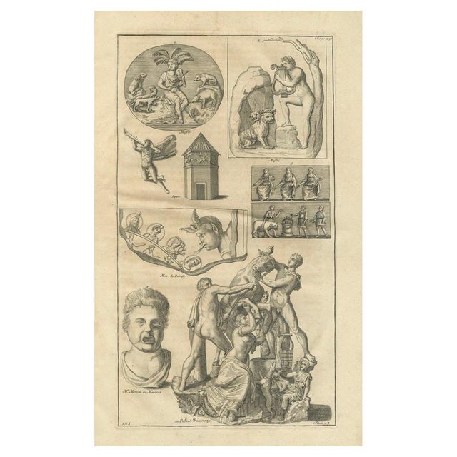 After Bernard de Montfaucon, Classical Sculpture Studies, 1721, Engraving For Sale - Image 9 of 9