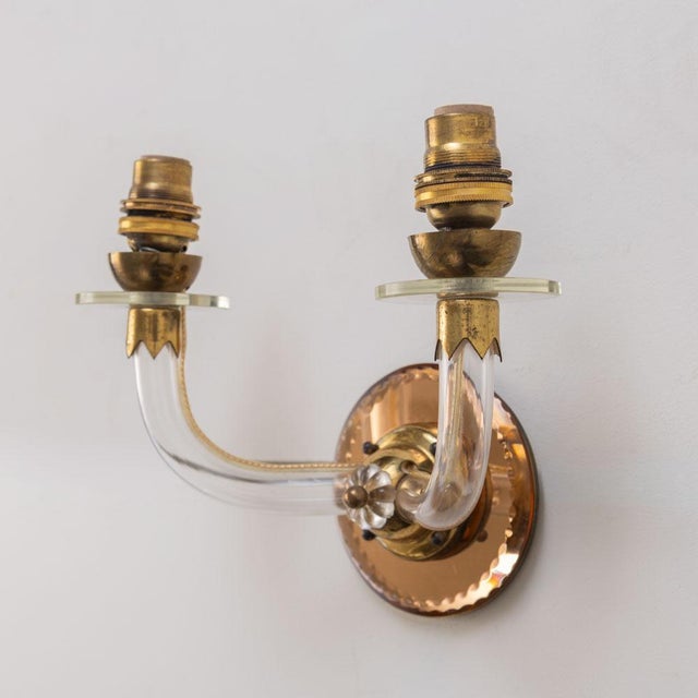 1930s French Art Deco Lucite Two-Arm Sconces - a Pair For Sale - Image 11 of 11