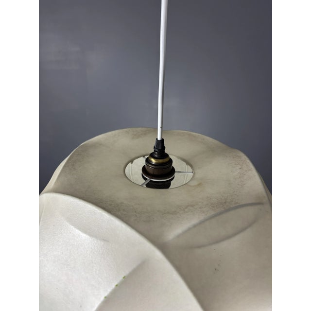 Midcentury Space Age Cocoon Hanging Pendant Ceiling Lamp, 1960s from Goldkant Leuchten For Sale - Image 6 of 17
