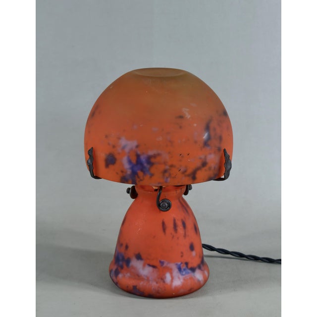 French French Art Deco Night Lamp Perfume Burner by Lorrain Daum - 1920s France For Sale - Image 3 of 10