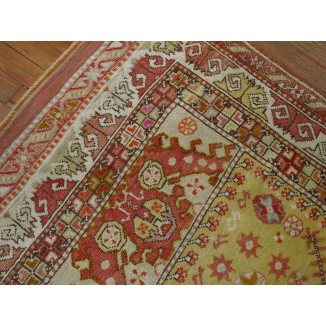 Early 20th Century Zabihi Collection Light Green Mihrab Niche Turkish Prayer Rug - 3'2" x 5'4" For Sale In New York - Image 6 of 6