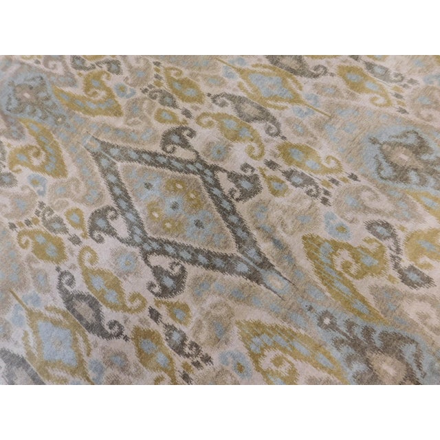 Hand Knotted Rug of Ikat Design in Soft Color Palette. For Sale - Image 13 of 18
