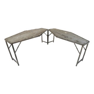 1940s Rustic Vintage Folding Tables For Sale