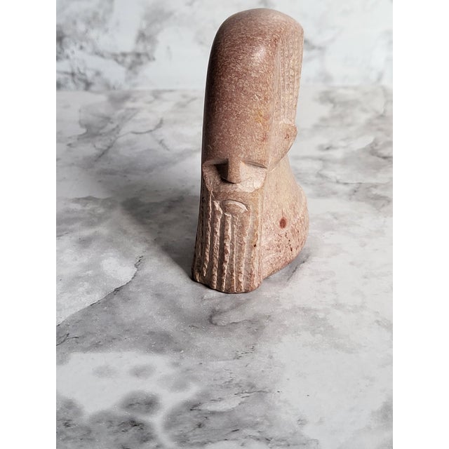 2000 - 2009 Late 20th Century Hand Carved African Soapstone Sculpture For Sale - Image 5 of 12