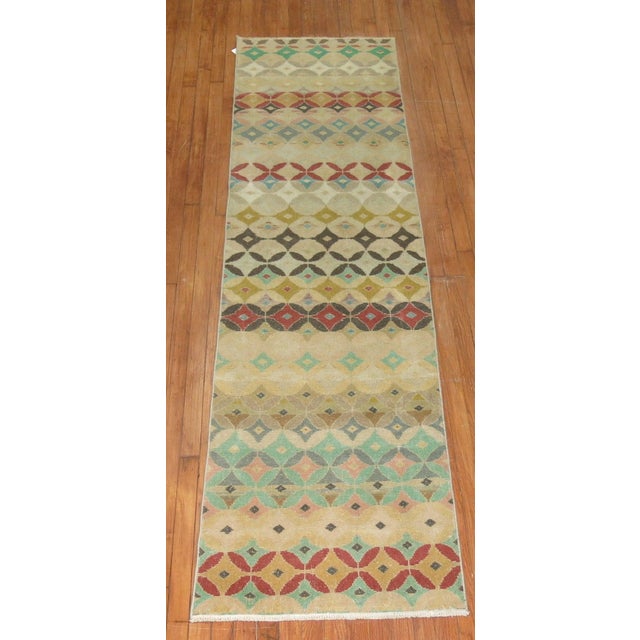Mid-Century Modern Midcentury Turkish Anatolian Runner For Sale - Image 3 of 6
