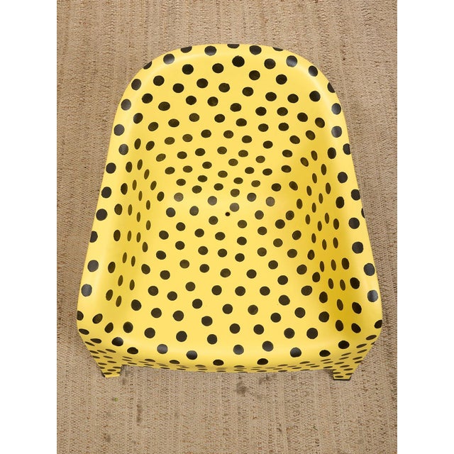 Yellow Mid 20th Century Yellow Black Dot Chair For Sale - Image 8 of 12