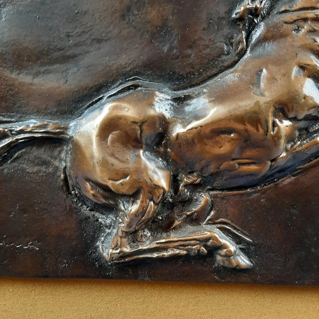 Messina, High Relief Horse Sculpture, 1970s, Bronze on Fabric For Sale - Image 4 of 12