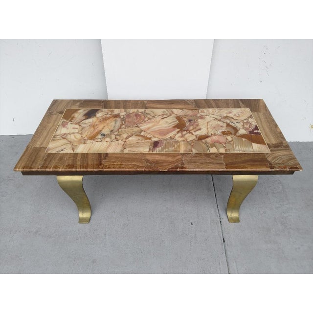Mexican Pieced Onyx Stone Top Cocktail Table, MidCentury Chairish