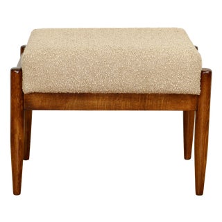 Edmund Homa Stool in Boucle, 1970s For Sale