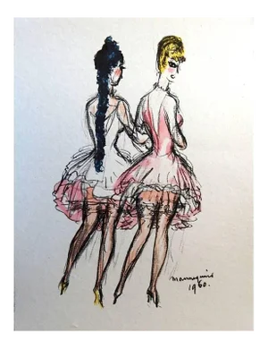 Kees Van Dongen, The Models, 1960, Lithograph