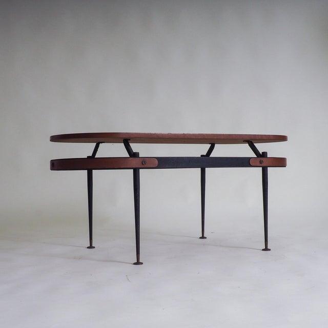 Wooden Oval Coffee Table by Silvio Cavatorta, 1950s For Sale - Image 12 of 14