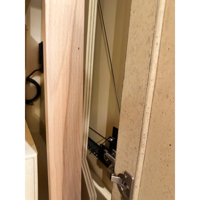 2010s Media Armoire With Mirrored Cabinet Doors For Sale - Image 5 of 12