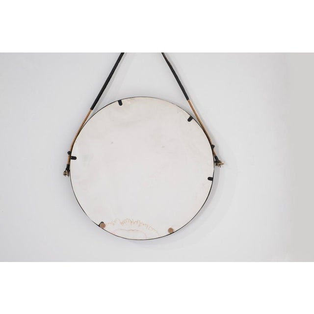 Vintage Round Steel Mirror, Italy, 1970s For Sale - Image 12 of 13