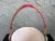 Vintage Hand-Painted Ceramic Candy Bucket With Wrapped Handle, Pink Ombre Finish For Sale - Image 9 of 11