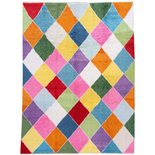 21st Century Modern Moroccan-Style Wool Rug For Sale - Image 13 of 13