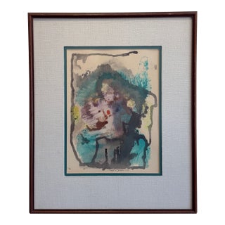 Mid 20th Century Abstract Watercolor Painting For Sale