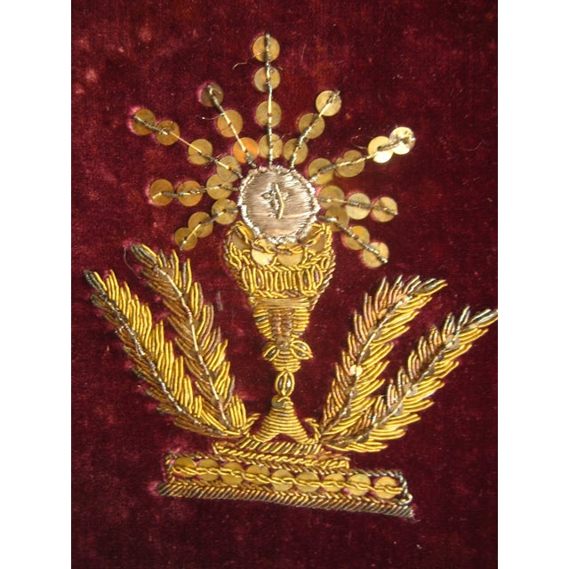 Mid 19th Century French Embroidered Chalice Hard Cover Veil For Sale - Image 4 of 9