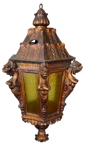 Large Carved Gilded Wooden Lantern from Theatre Royal Brighton, 1830s