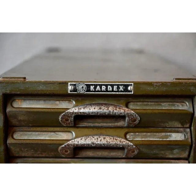 Beige Small Kardex Industrial Atelier Cabinet For Sale - Image 8 of 10