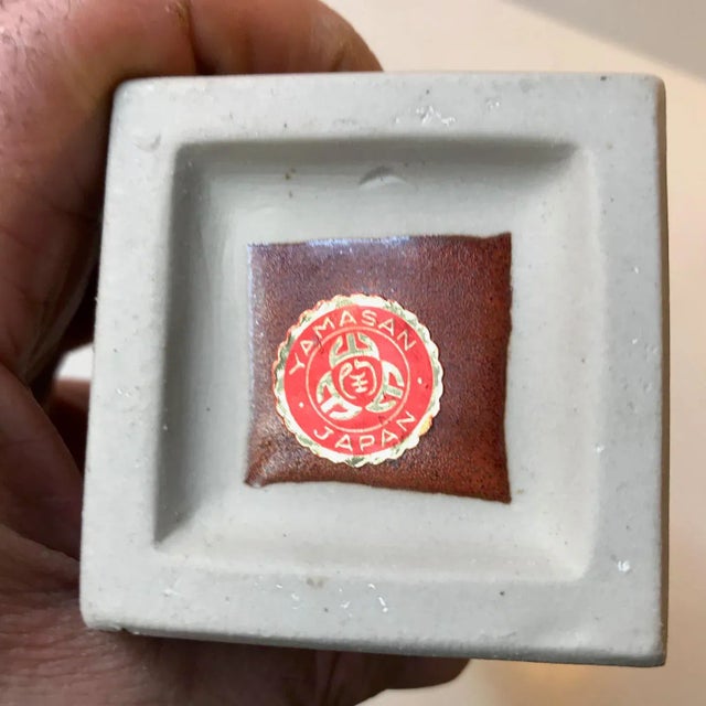 Vintage Japanese Ceramic Ikebana Vase from Yamasan, 1970s For Sale - Image 4 of 6