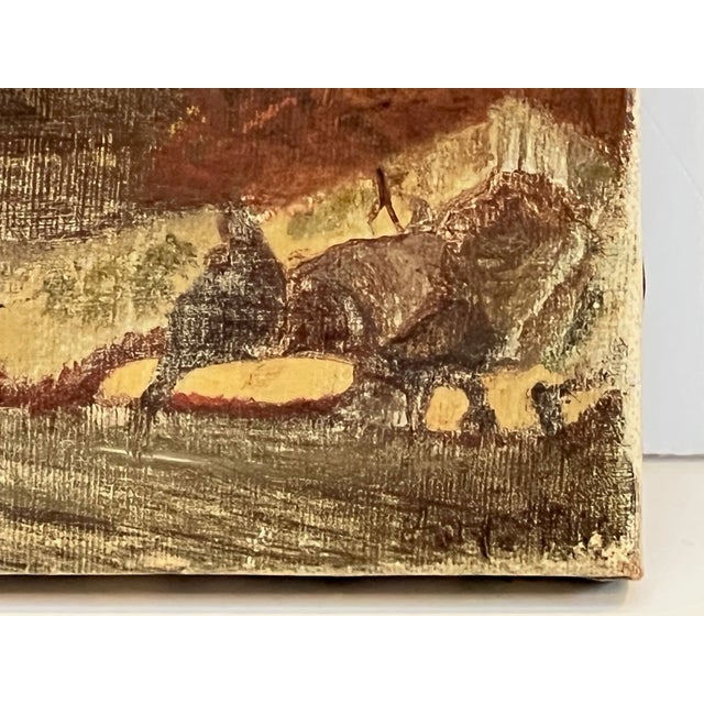 Late 19th Century 19th Century Pastoral River Original Framed Oil Painting For Sale - Image 5 of 11