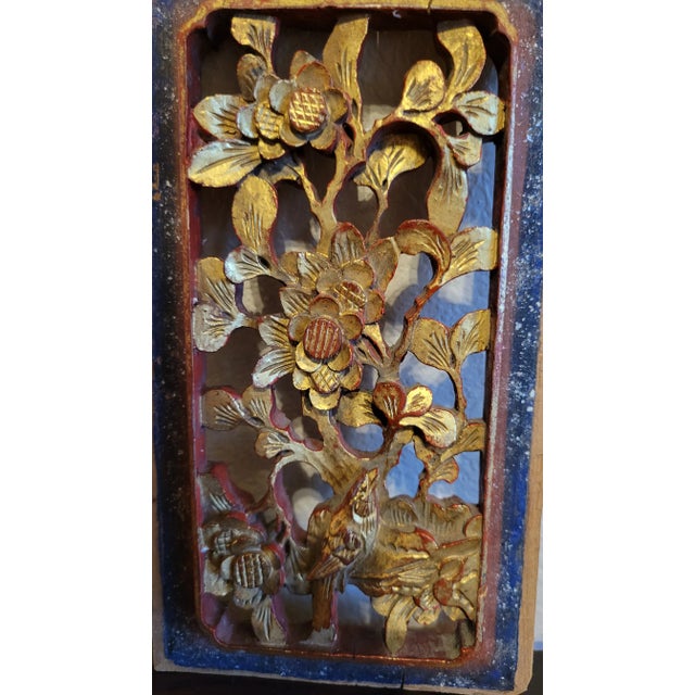 Wood Antique Wood Carving Plaque For Sale - Image 7 of 12