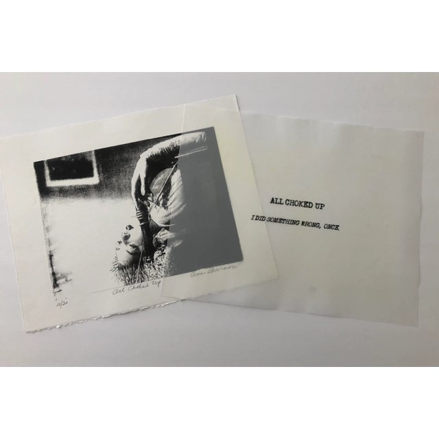 By Ann Chernow (New York, born 1936) "All Choked Up" or "All Choked Up, I Did Something Wrong, Once" two sheet lithograph...