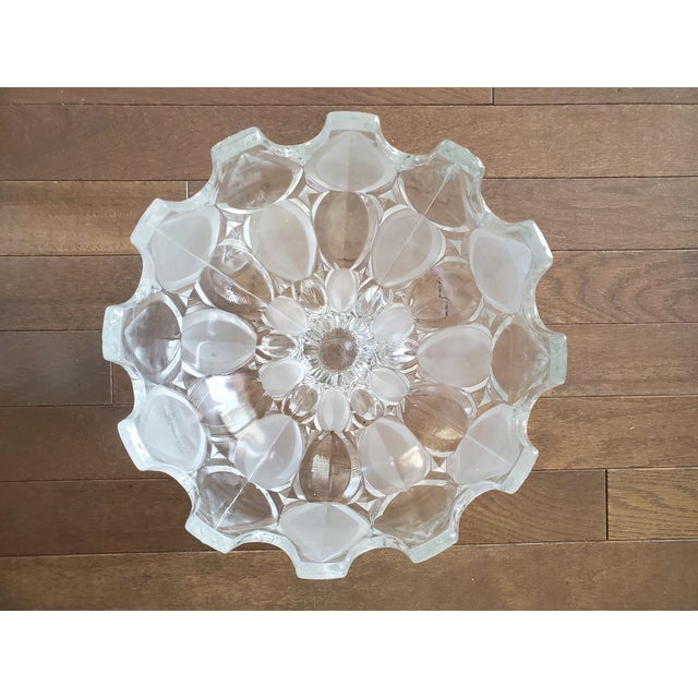 Beautiful mid century pedestal bowl with stunning faceted design. Perfect for holding small fruit on the countertop or...