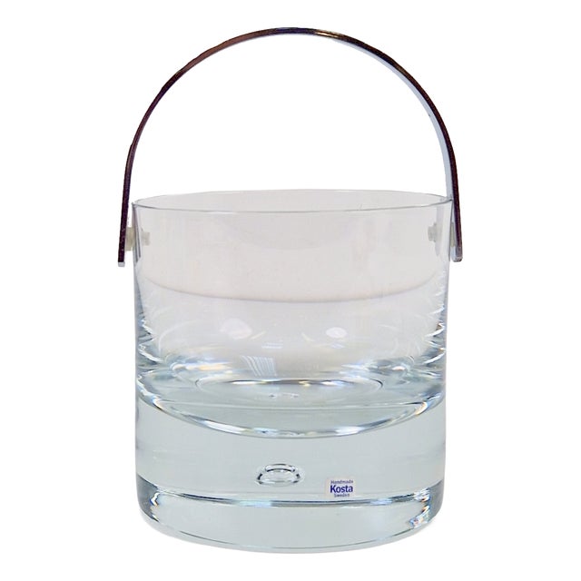 Pippi Ice Bucket in Glass by Vicke Lindstrand for Kosta Boda, Sweden, 1970s For Sale