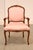 High Quality Vintage Floral Carved Frame Fauteuil Armchair