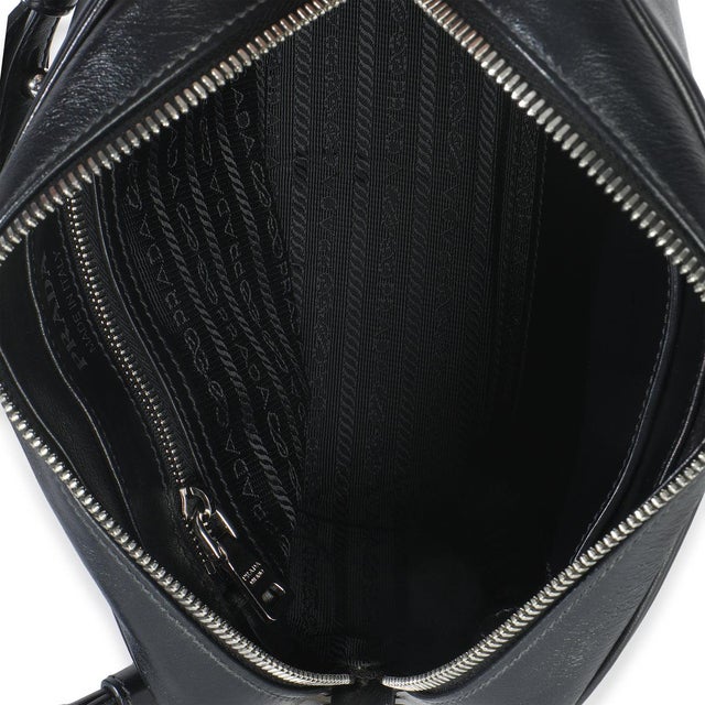 Black Black Pink Calfskin Banana Logo Crossbody Bag For Sale - Image 8 of 8