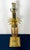 Hollywood Regency 1970s Speer Hollywood Regency Amber Seeded Glass & Solid Brass Palm Leaf Lamp For Sale - Image 3 of 9