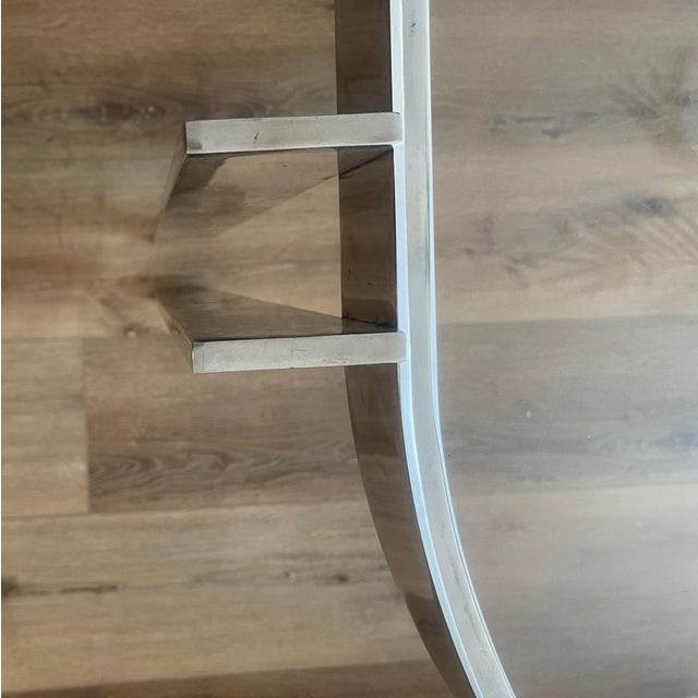 Metal Charles Hollis Jones Lucite and Polished Chrome Oval Dining Table, Usa, 1970's. For Sale - Image 7 of 10