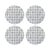 Bougie Diamonds Ice Vegan Leather Round Pebble Placemat, Set of 4 For Sale - Image 4 of 5