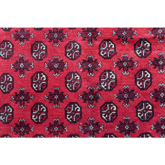 1920s, Antique Afghan Ersari Handmade Rug 6.8' X 9.4' For Sale - Image 10 of 18