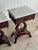Pair of Vintage Marble-Top Lyre Pedestal Tables For Sale - Image 9 of 15