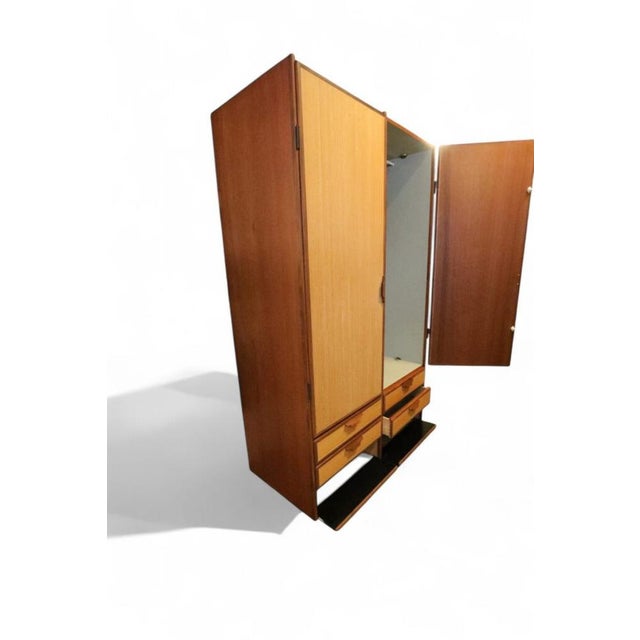 1970s Vintage Danish Wardrobe in Teak and Oregon Pine by Gunni Omann for Omann Jun, 1960s For Sale - Image 5 of 16