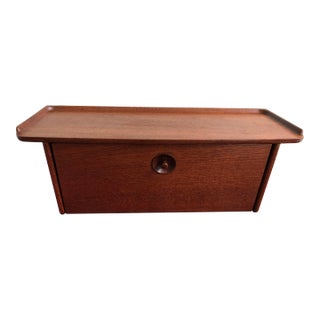 Rare Pontoppidan Wall Shelf Cabinet, Denmark, 1960s For Sale