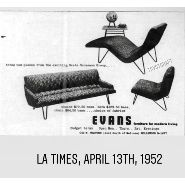 Camel Very Rare Greta Grossman Chaise Lounge For Sale - Image 8 of 8