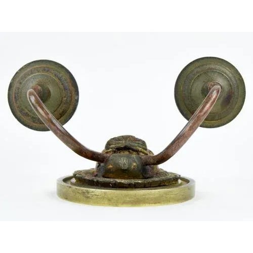 Empire Style Bronze Lion Wall Lamp For Sale - Image 6 of 8