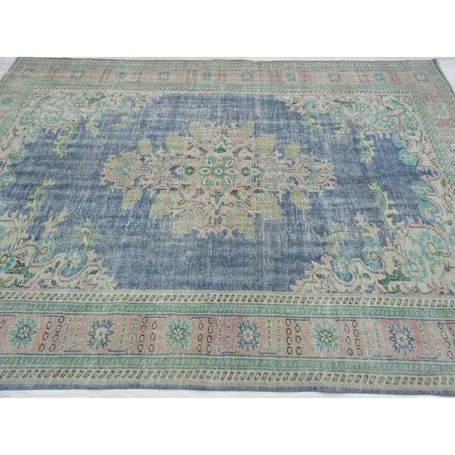 Vintage Large Turkish Oushak Rug - 95" x 133" For Sale - Image 4 of 6