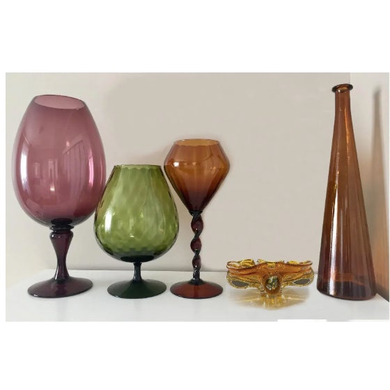 Glass Bohemia Glass Rare Vase From Czechia 1970s For Sale - Image 7 of 7