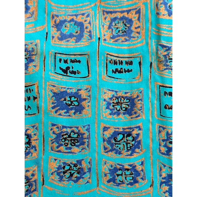 Vintage Silk Table Runner With Gold Bullion Tassels For Sale - Image 10 of 11