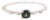 Natural Alexandrite Ring w Natural Diamonds in Solid 14K White Gold Round 4mm For Sale