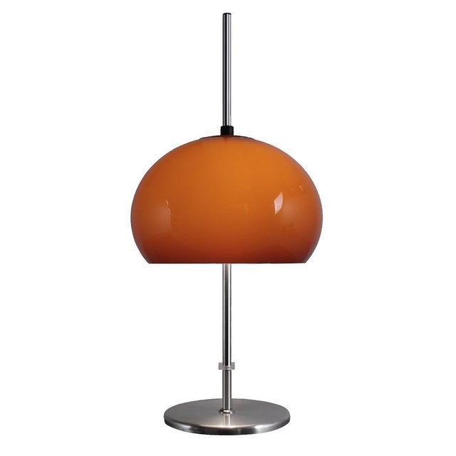 Amber Adjustable Mushroom Table Lamp from Guzzini, 1970s For Sale - Image 17 of 17