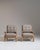 Pair of 1970s French Tan Brutalist Oak Upholstered Armchairs For Sale In Greensboro - Image 6 of 15