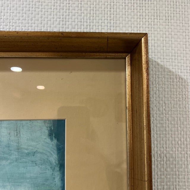 Original Framed Abstract Seascape Oil on Paper Signed Andrew Stark For Sale In New York - Image 6 of 8