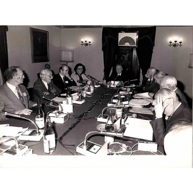 Nobel Prize Conference is an original black and white photograph realized in 1980 in Rome by an Anonymous photographer....