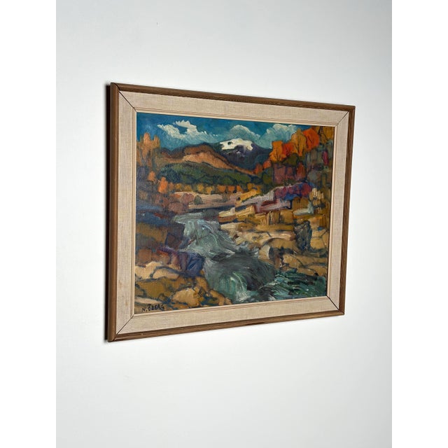 Nils Öberg, Autumn, Offerdalsfjällen Jämtland, 1960s, Oil on Canvas, Framed For Sale - Image 16 of 16